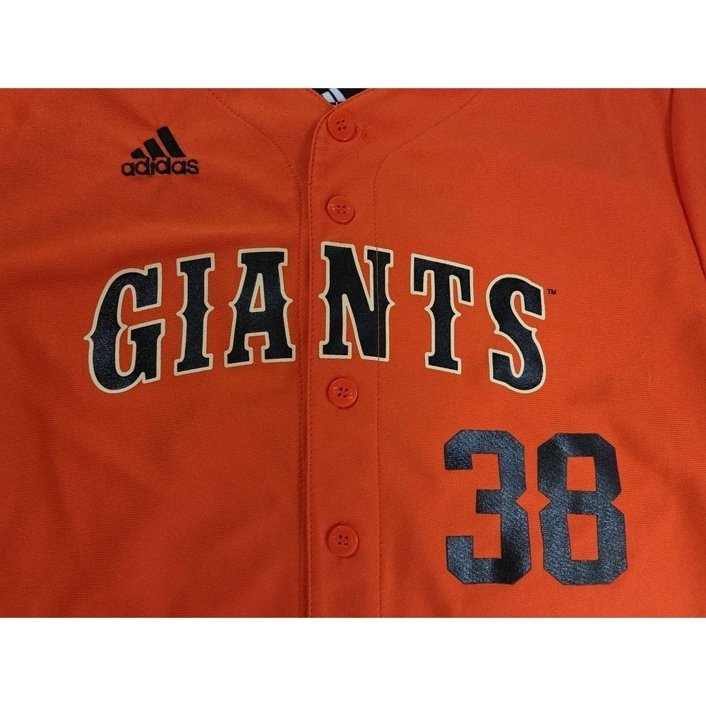 SAN FRANCISCO GIANTS YOUTH JERSEY MEDIUM 10-12 STITCHED LOGO #38 WILSON